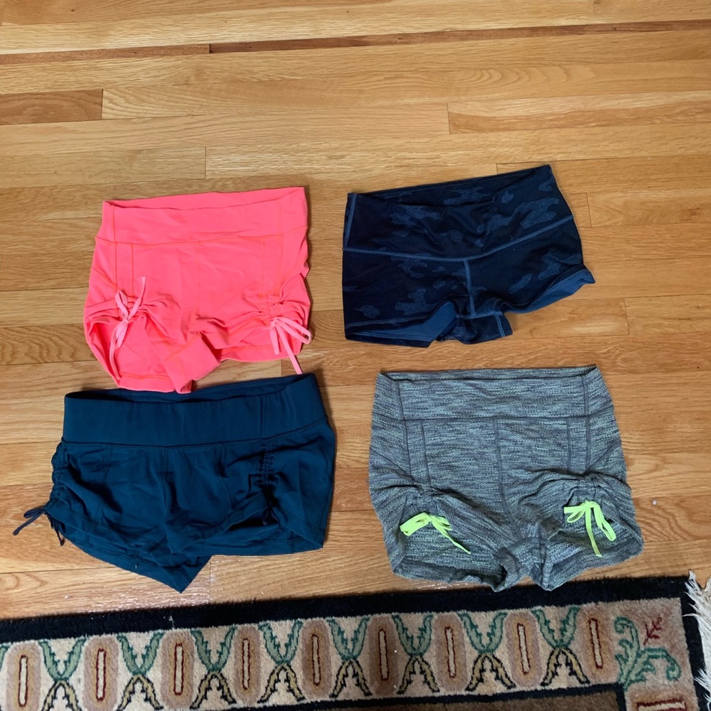 4 pairs of Lululemon Shorts 6-8